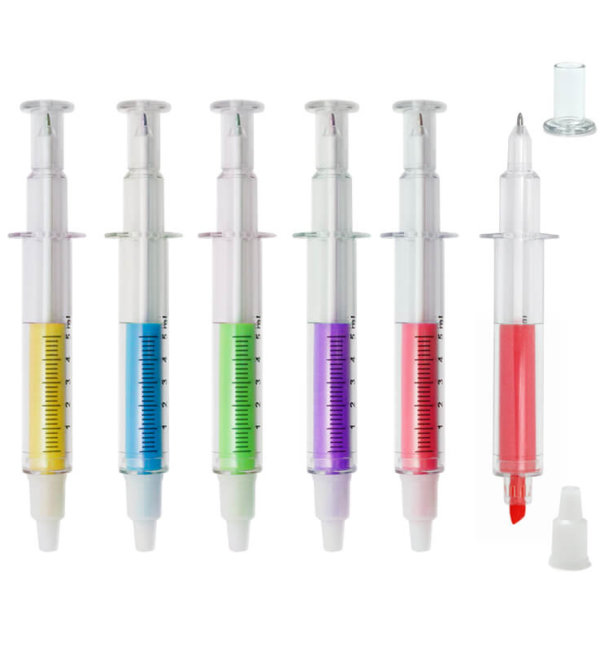 CANETAS PERSONALIZADAS SERINGA COM MARCA TEXTO MOD. 006
